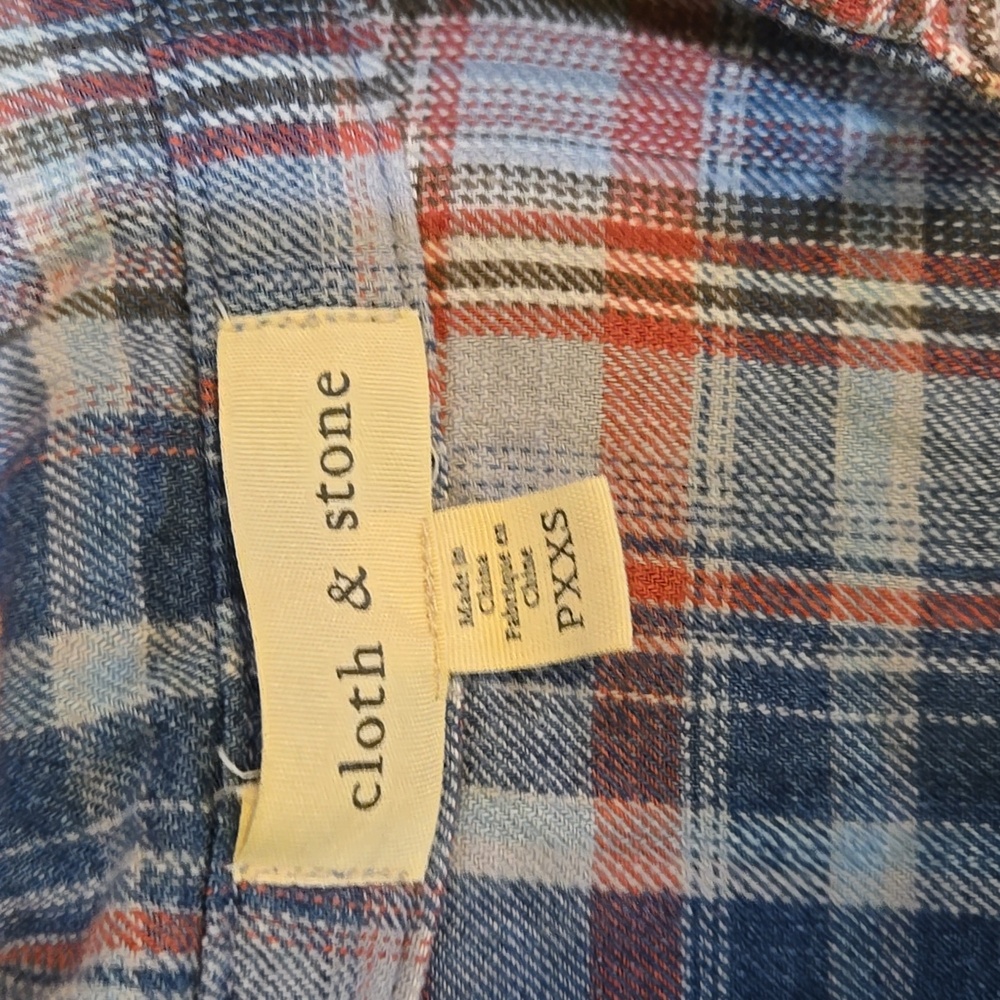 Cloth & Stone By Anthro Plaid Button Down Shirt Dress - Picture 2 of 9
